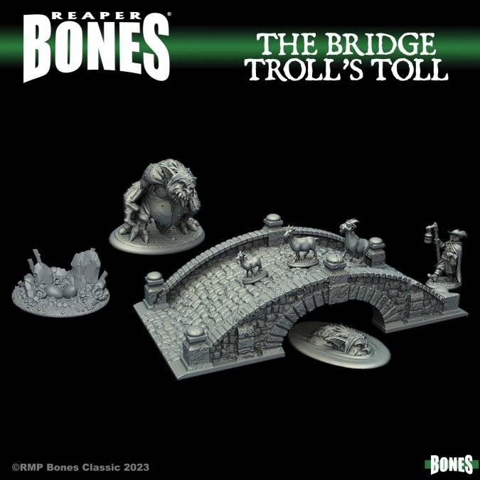 Reaper - Unpainted - 77765 - Bones Classic: The Bridge Troll's Toll