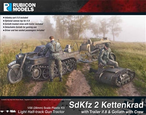 Rubicon Models - German - SdKfz 2 Kettenkrad with Trailer if.8 & Goliath with Crew