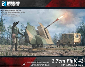 Rubicon Models - German - 3.7cm Flak 43 with SdAh 58 & Crew Anti-Aircraft Gun