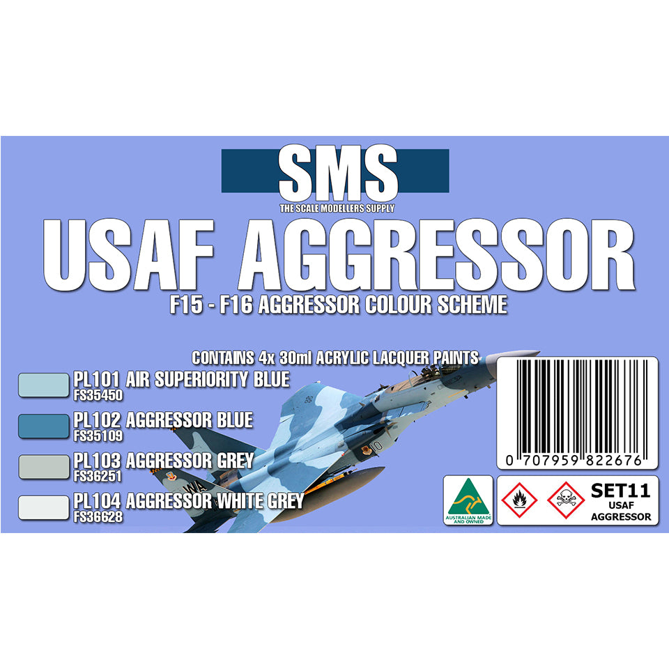 SMS - SET11 - USAF Aggressor F15-F16 Colour Set
