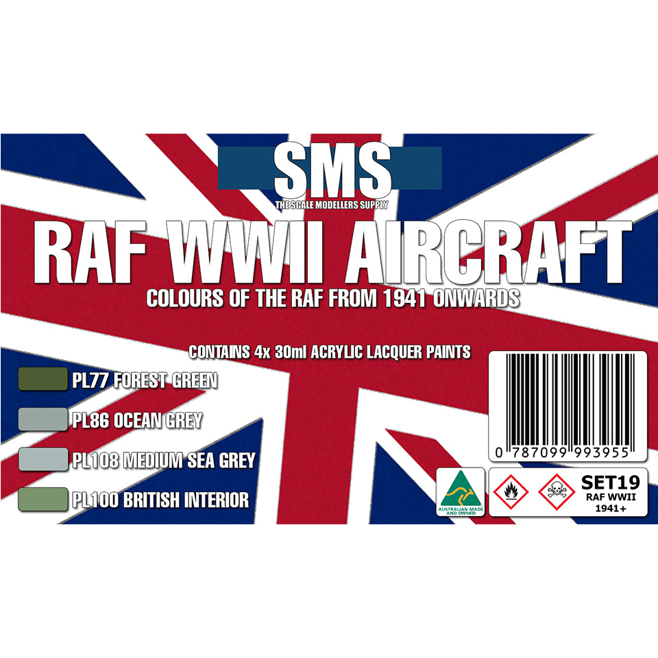 SMS - SET19 - RAF WWII Aircraft #2 1941+ Colour Set