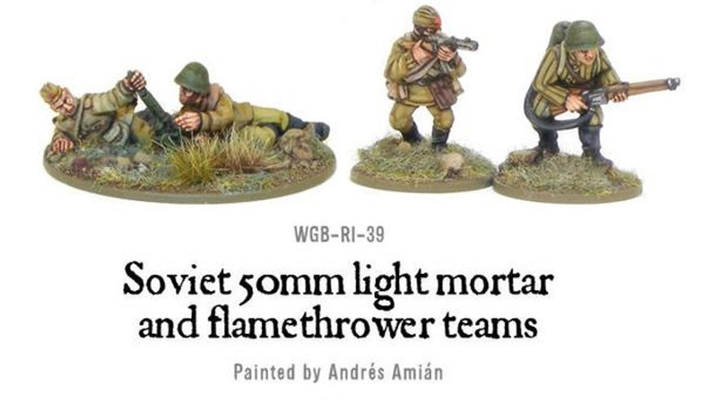 Bolt Action - Soviet Union - Soviet Army Light Mortar and Flamethrower