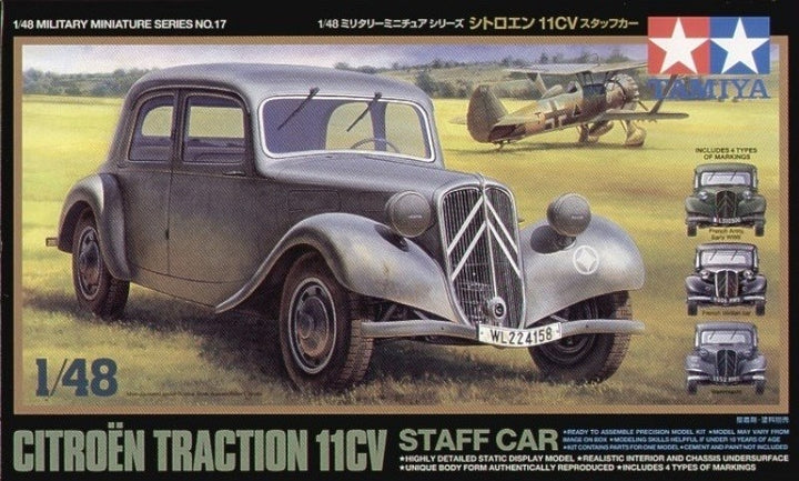 Tamiya - T32517 - 1/48 Citroen Traction 11CV Staff Car