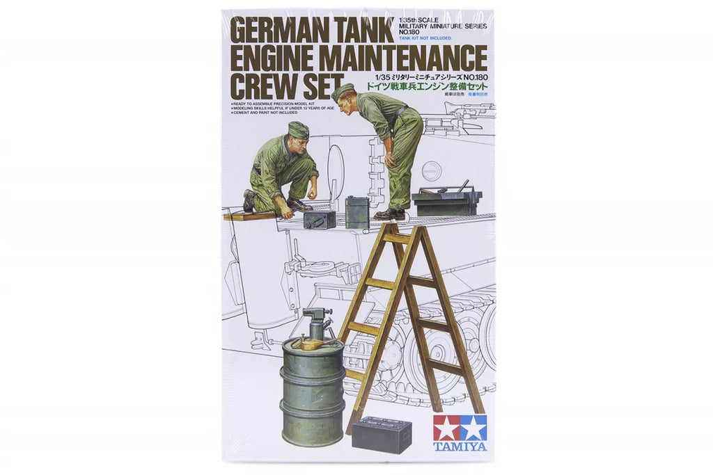 Tamiya - 35180 - 1/35 German Tank Engine Maintance Crew Set