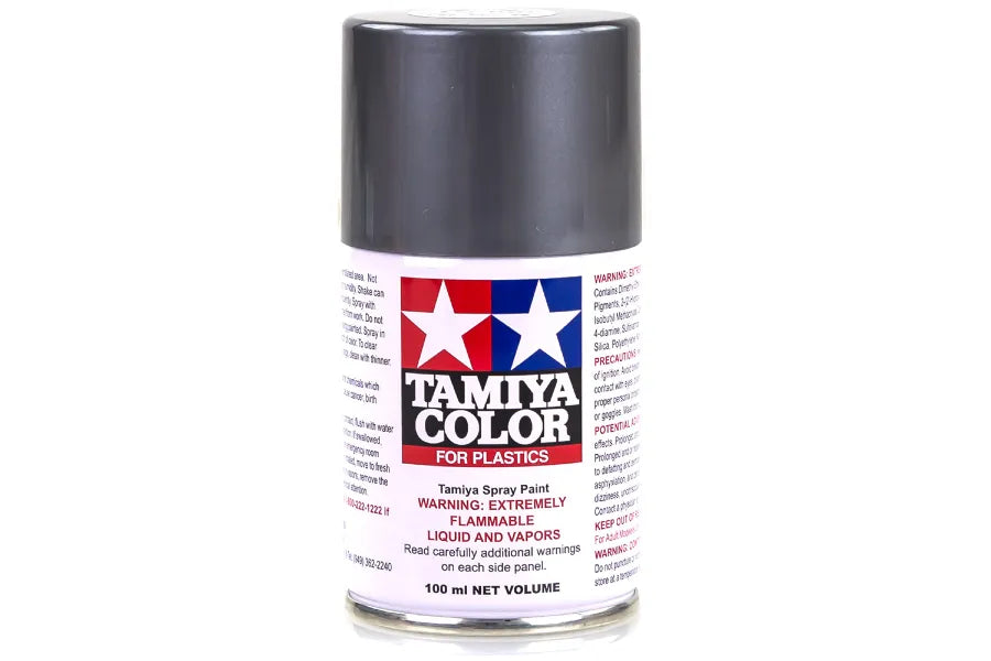 Tamiya - 85100 - TS-100 Semi Gloss Bright Gunmetal Lacquer Spray Paint 100ml