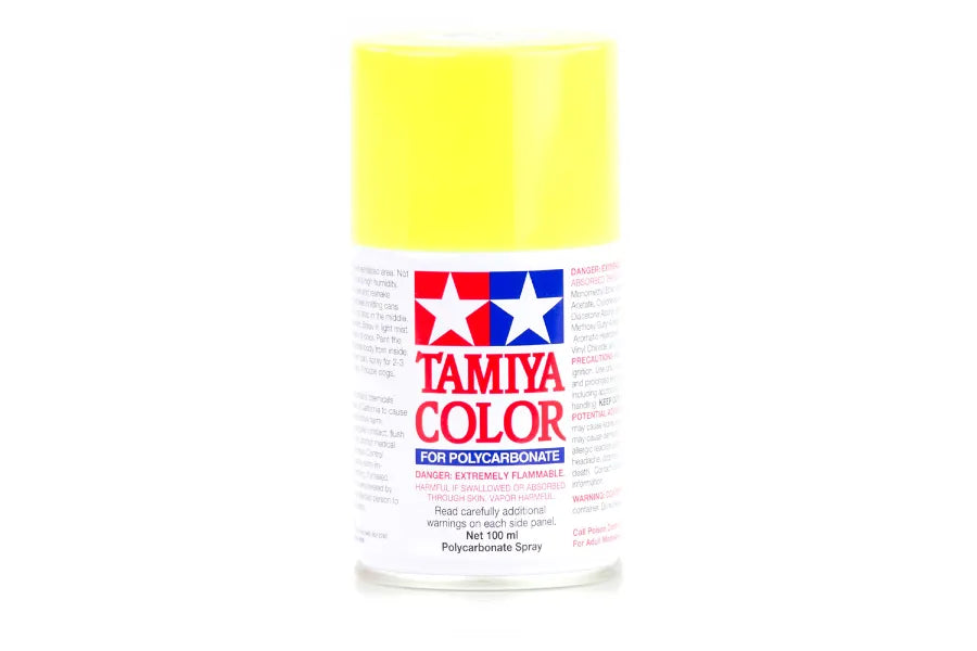 Tamiya - 86027 - PS-27 Fluorescent Yellow Polycarbonate Spray Paint 100ml