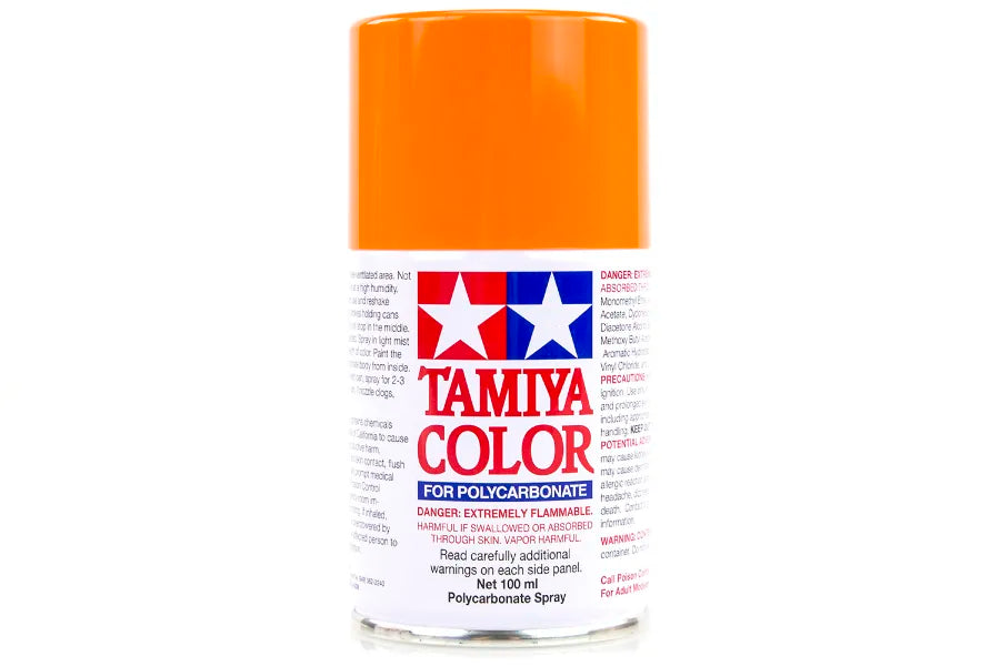 Tamiya - 86062 - PS-62 Pure Orange Polycarbonate Spray Paint 100ml