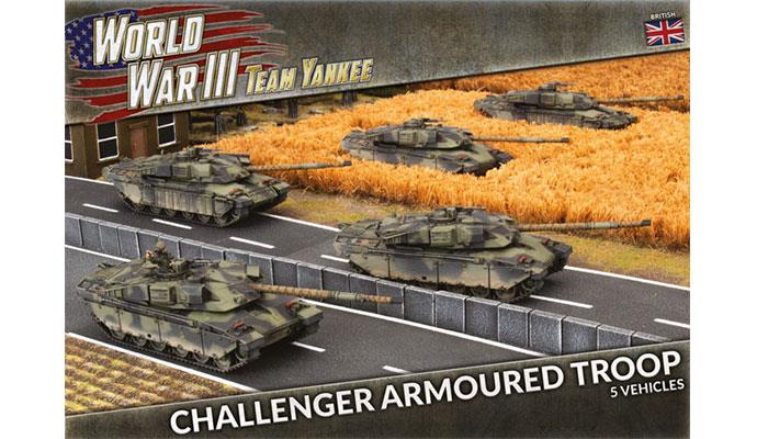 Team Yankee WWIII: British - Challenger Armoured Troop (x5 Plastic) - TBBX11