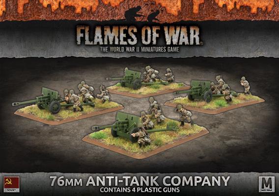 Flames of War: Soviets: 76mm Anti-Tank Company (x4 Plastic)