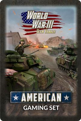 Team Yankee WWIII: USA - American Tin (x20 Tokens, x2 Objectives, x16 Dice) - TTK18