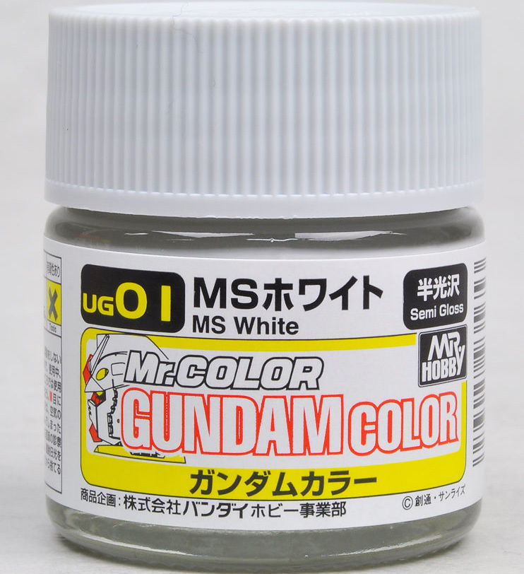 Mr Hobby - UG01 - Gundam Color MS White Lacquer Semi Gloss - 10ml