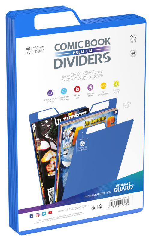 Ultimate Guard Premium Comic Book Dividers Blue (25)