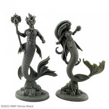 Reaper - Unpainted - 20629 - Bones Black: Mermaid King and Queen