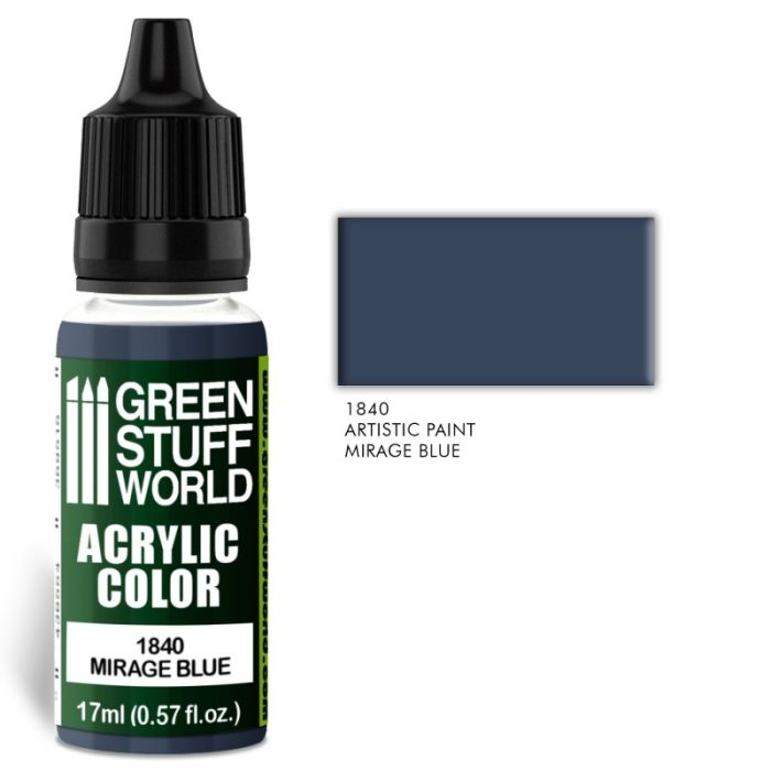 Green Stuff World - 1840 - Acrylic Color Mirage Blue - 17ml