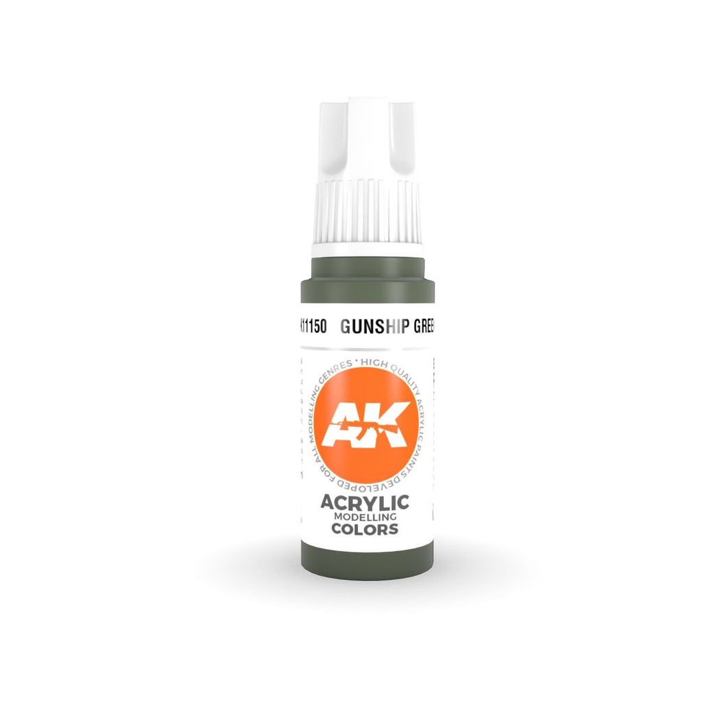 AK Interactive - AK11150 - 3 Gen Acrylics - Gunship Green 17ml