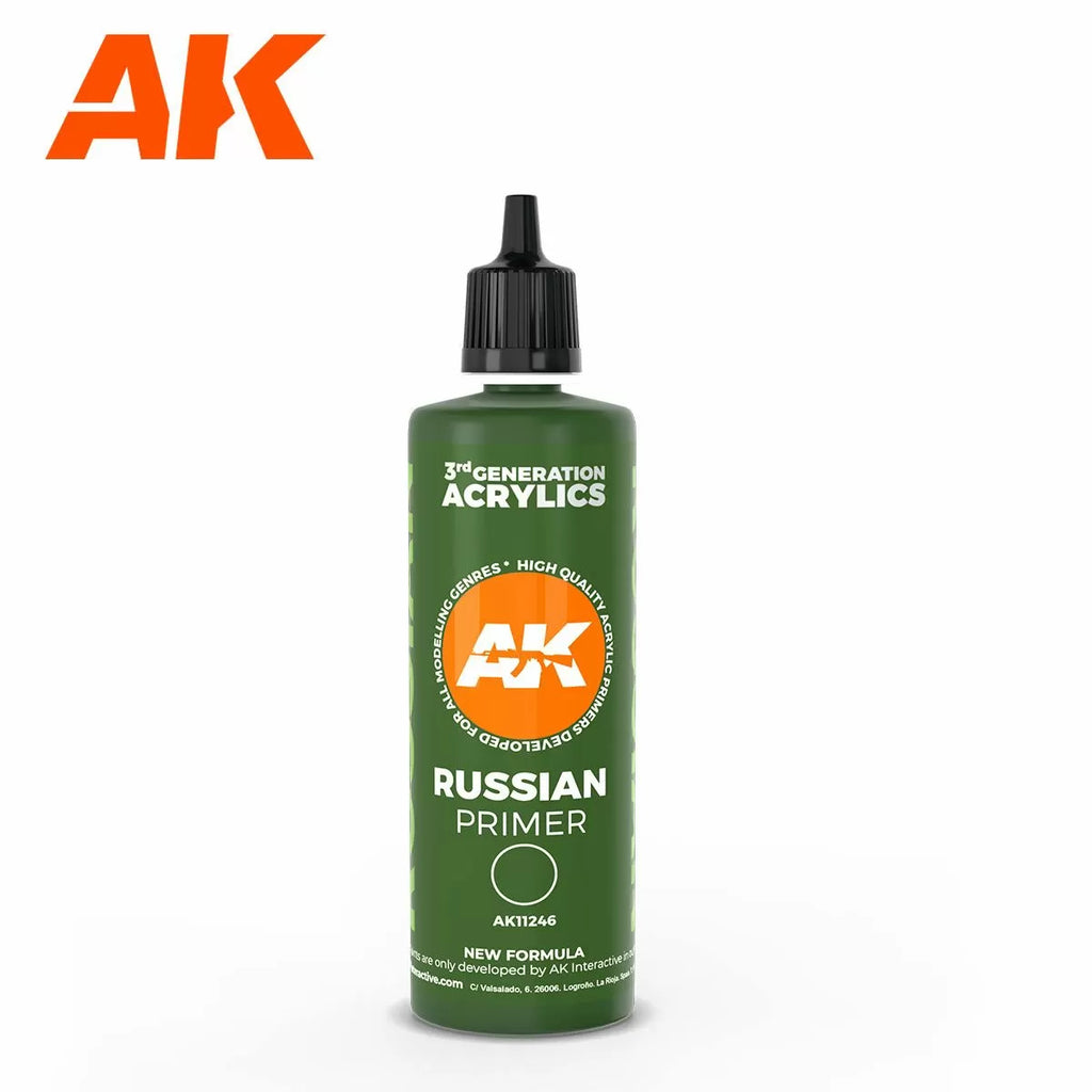 AK Interactive - 3Gen Primers - Russian Green Surface Primer - 100ML - AK11246