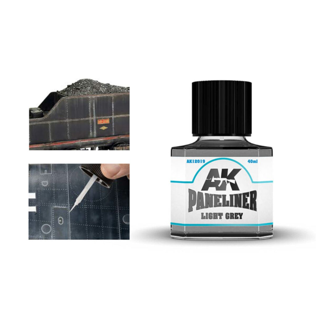 AK Interactive - AK12019 - Weathering - Light grey Paneliner 40ml