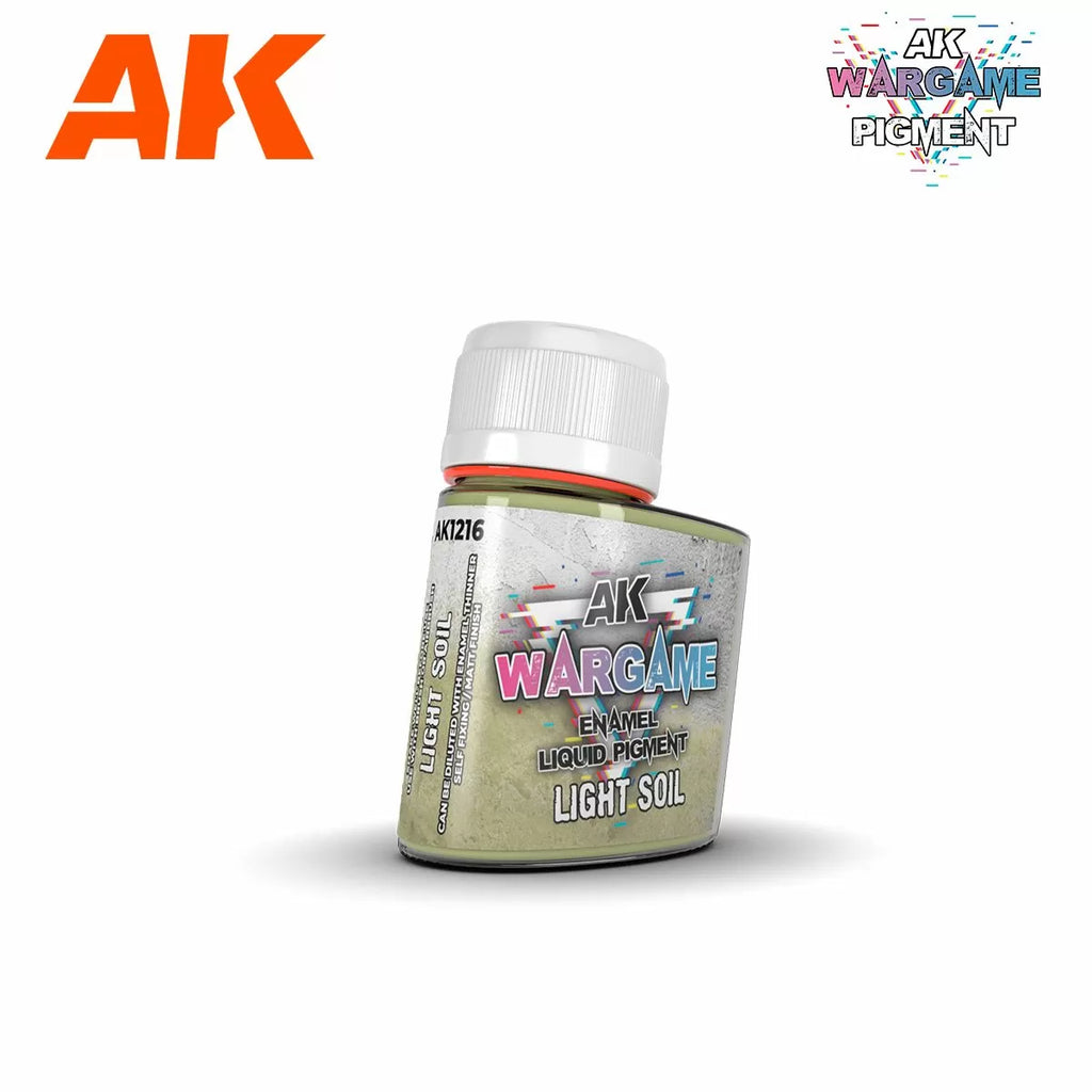 AK Interactive Wargame Enamel Liquid Pigments - Light Soil 35 ml - AK1216