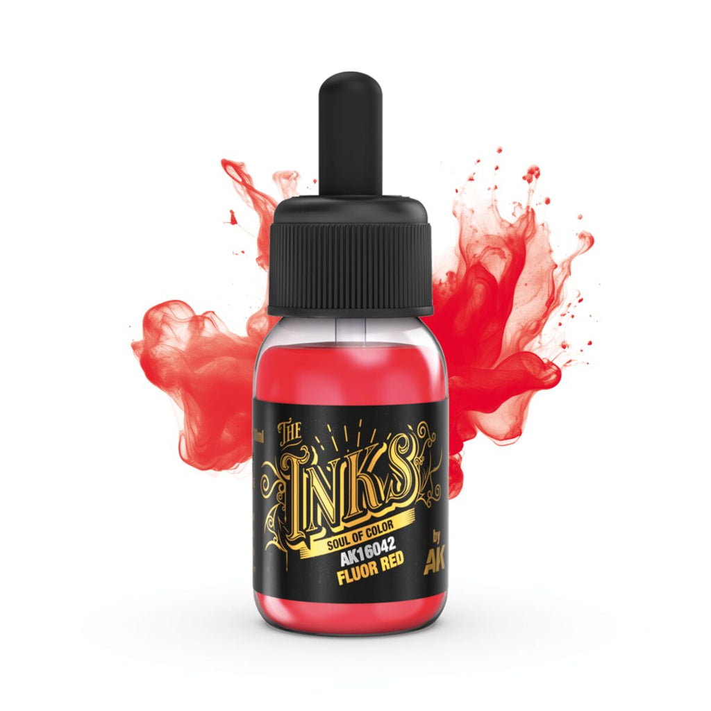 AK Interactive - AK16042 - The Inks - Fluor Red 30ml