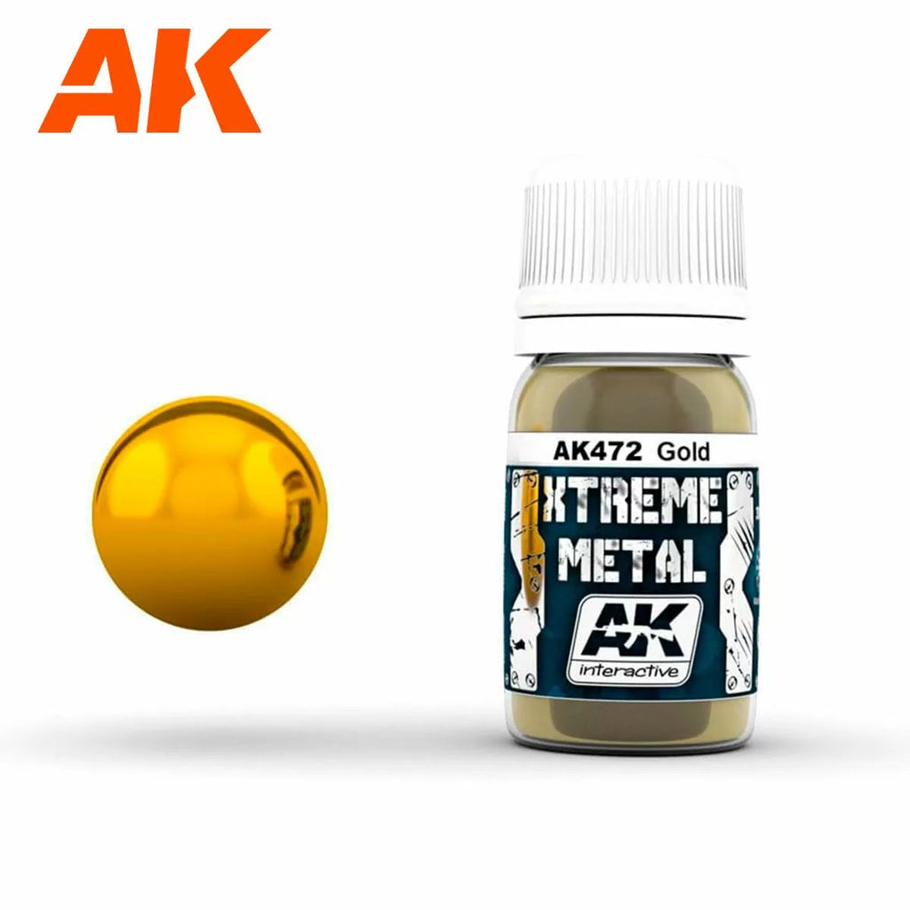 AK Interactive Metallics - Xtreme Metal Gold 30ml - AK472