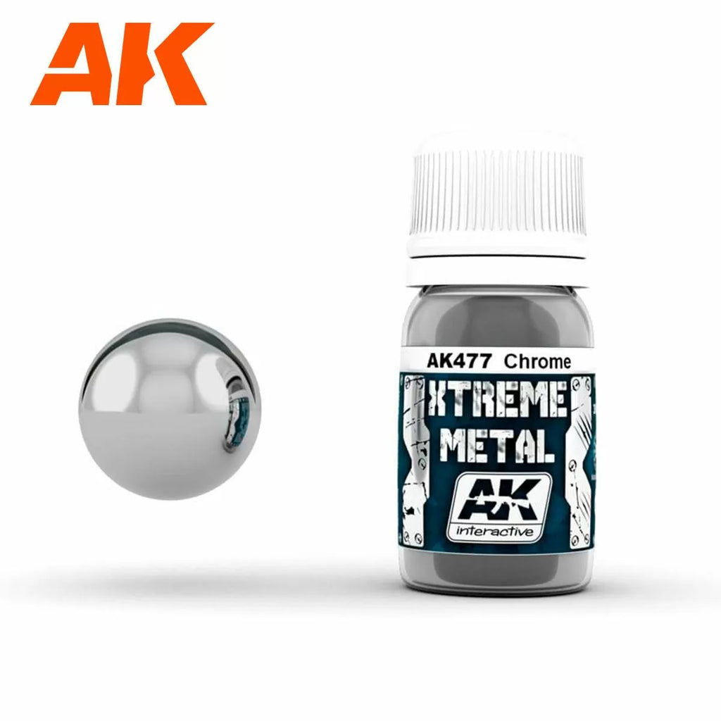 AK Interactive Metallics - Xtreme Metal Chrome 30ml - AK477
