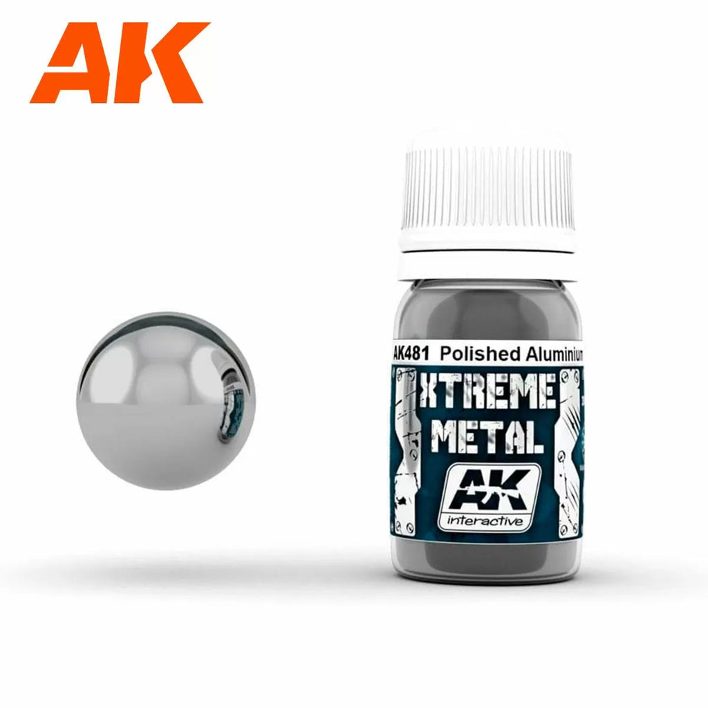 AK Interactive Metallics - Xtreme Metal Polished Aluminium 30ml - AK481