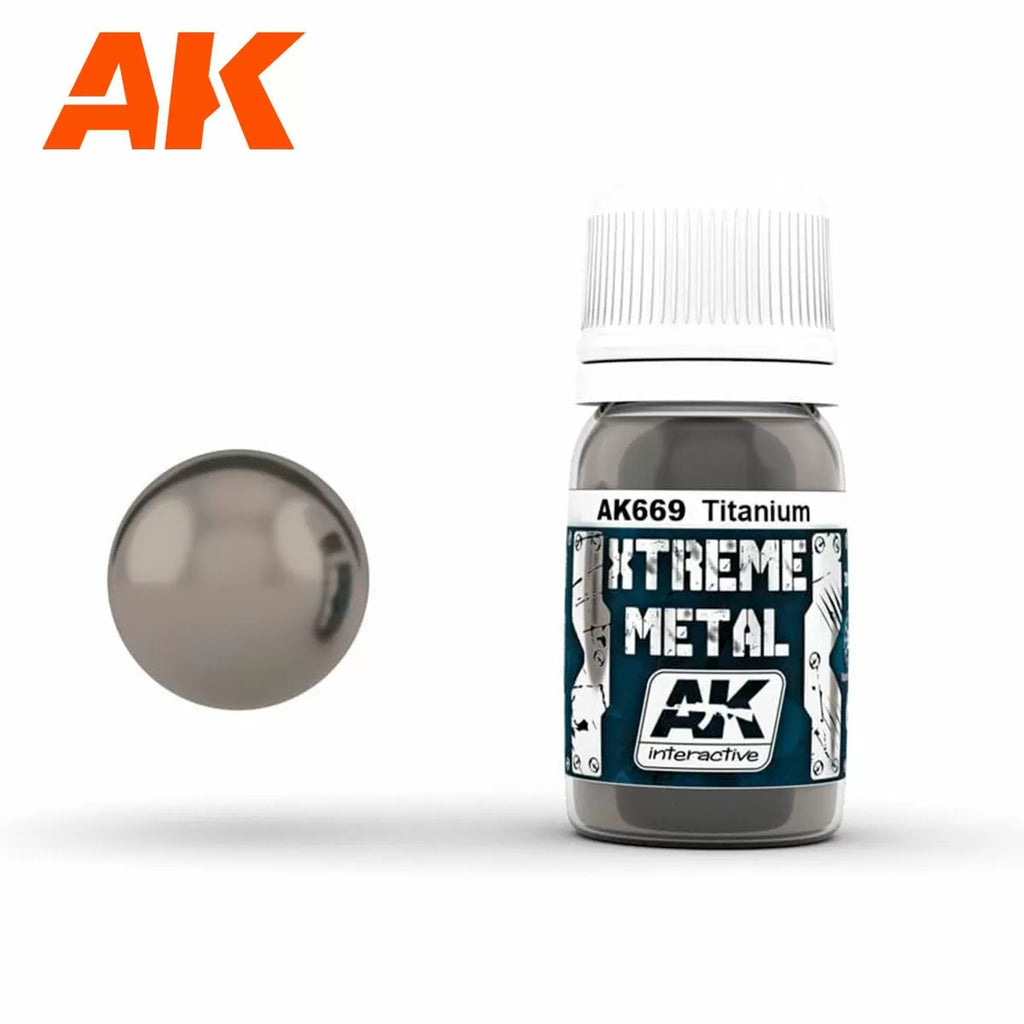 AK Interactive Metallics - Xtreme Metal Titanium 30ml - AK669