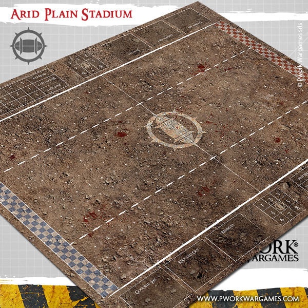 PWork - Blood Bowl - Arid Plain Stadium - Fantasy Football Mat