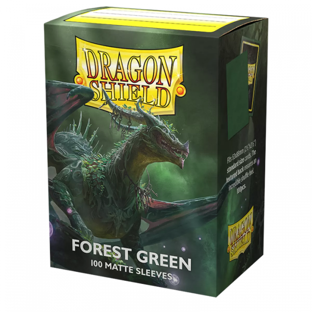 Dragon Shield - Sleeves - Box 100 - Standard Size Matte Forest Green