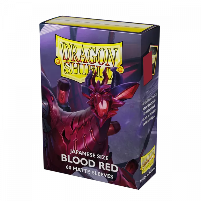 Dragon Shield - Sleeves - Japanese - Box 60 - Blood Red Matte