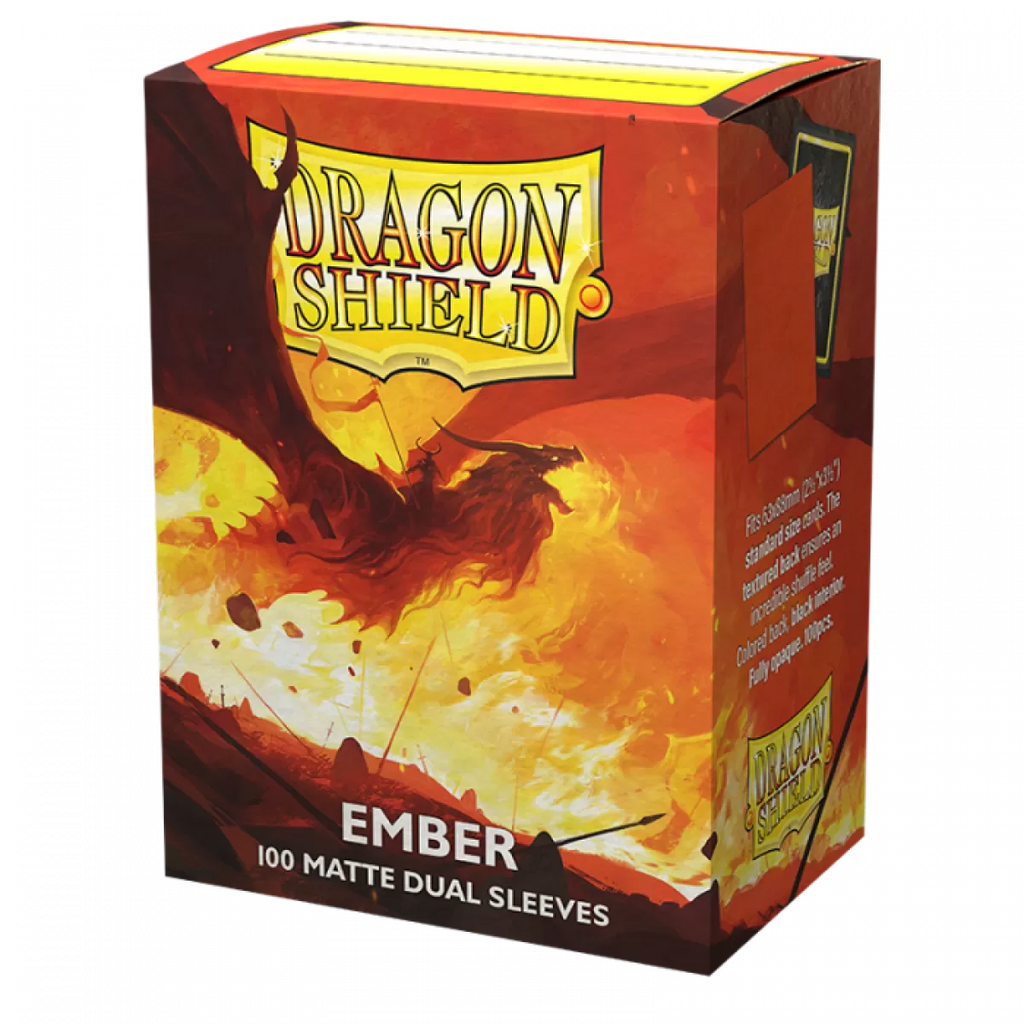 Dragon Shield - Sleeves - Box 100 - Ember - Matte Dual Sleeves