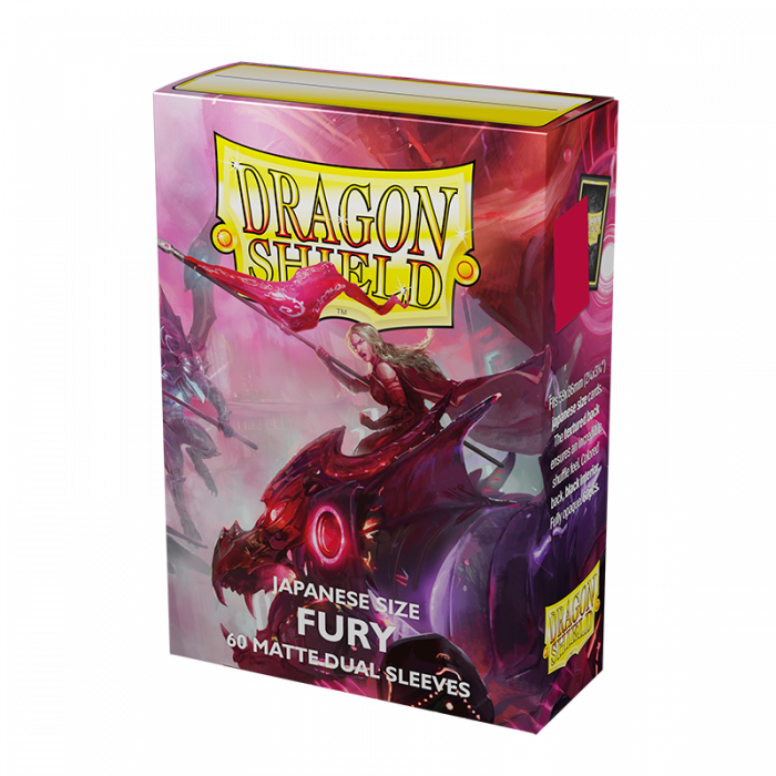 Dragon Shield: Japanese Size Sleeves – Matte Dual – Fury (Alaric, Crimson King)