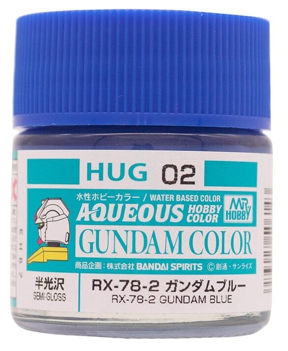 Mr Hobby - HUG02 - Aqueous Gundam Color - RX-78-2 Gundam Blue Semi Gloss - 10ml