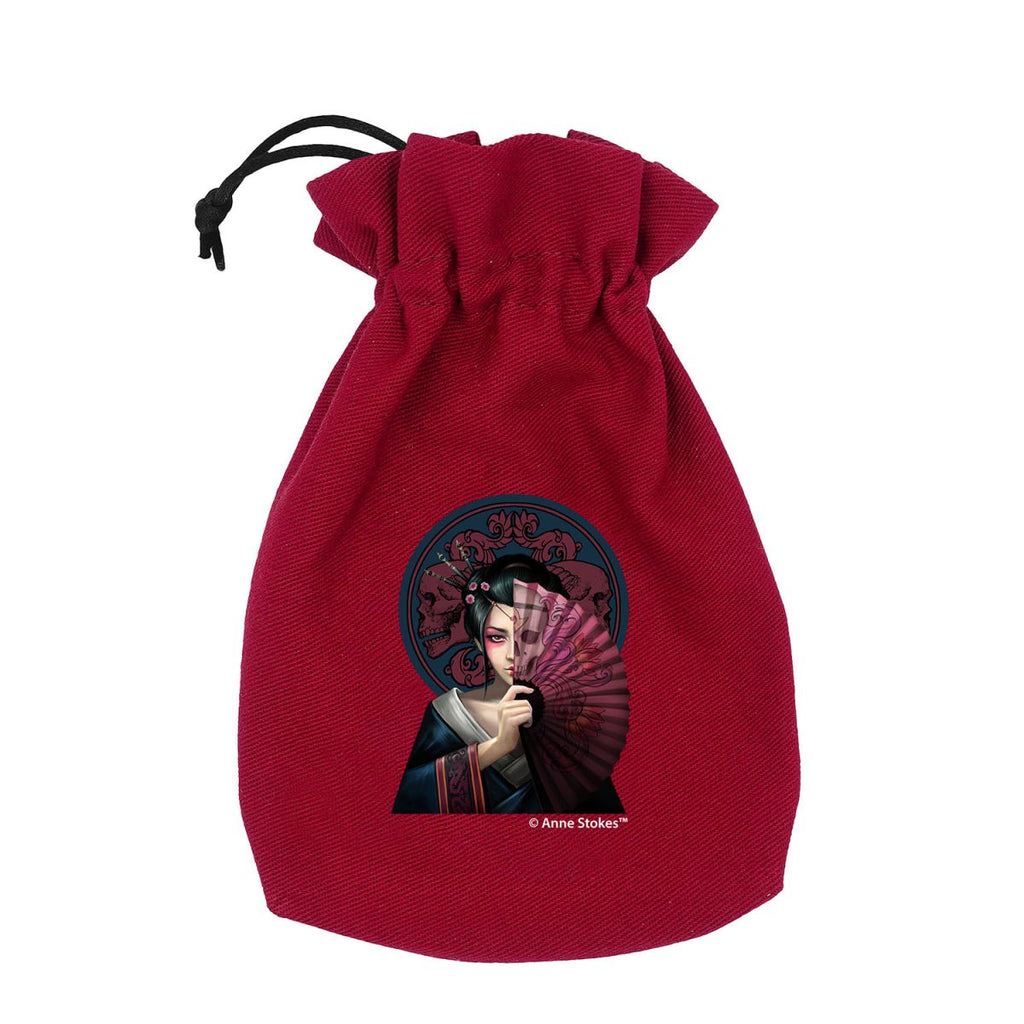 Q Workshop - Anne Stokes - Dice Pouch - Geisha Skull