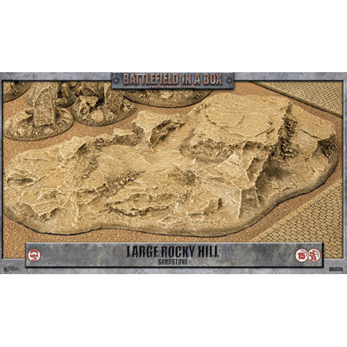 Battlefield in a Box - BB638 - Large Rocky Hill - Sandstone