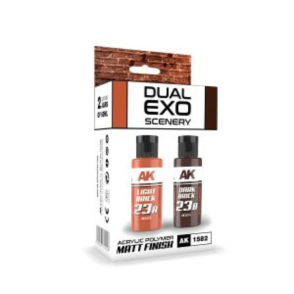 AK Interactive - AK1582 - Light Brick & Dark Brick Dual Exo Set - 2 x 60ml