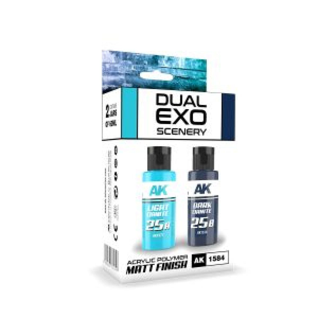 AK Interactive - AK1584 - Light Cianite & Dark Cianite Dual Exo Set - 2 x 60ml