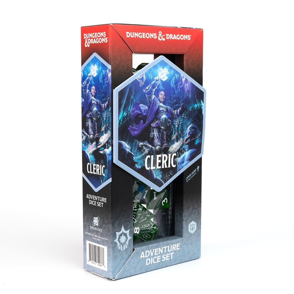 D&D Adventure Dice - Sirius Dice - Cleric - Green
