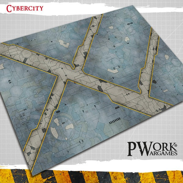 PWork - Cyber City - Wargames Terrain Mat - 22X30"