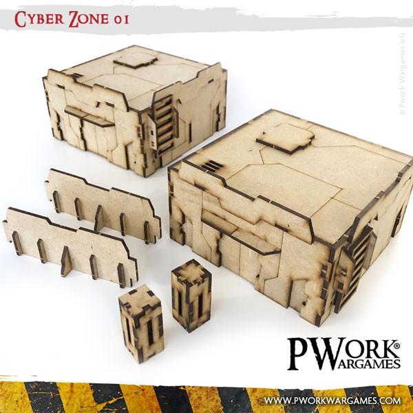 PWork - Cyber Zone 01 - MDF Terrain Scenery