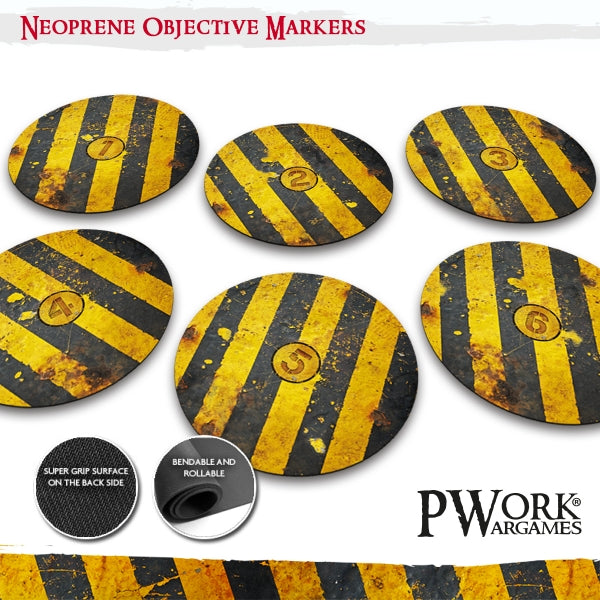 PWork - Danger Zone - WH40K Neoprene Objective Markers