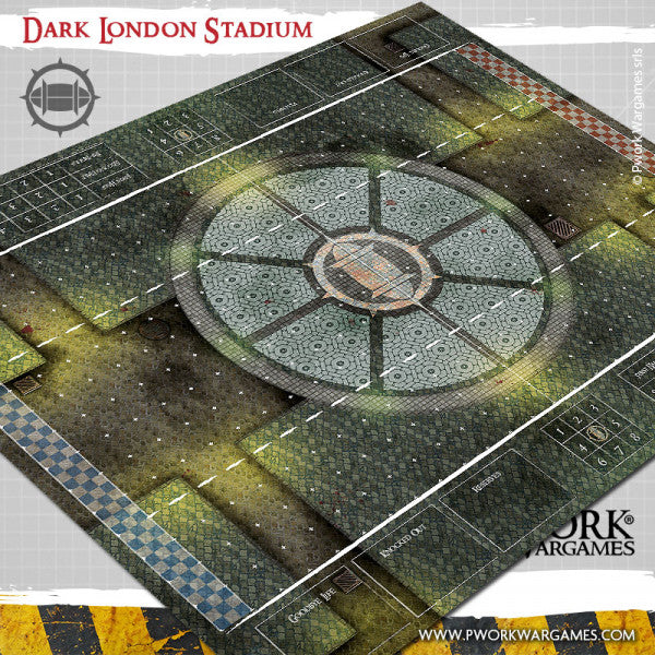 PWork - Blood Bowl - Dark London Stadium - Fantasy Football Mat