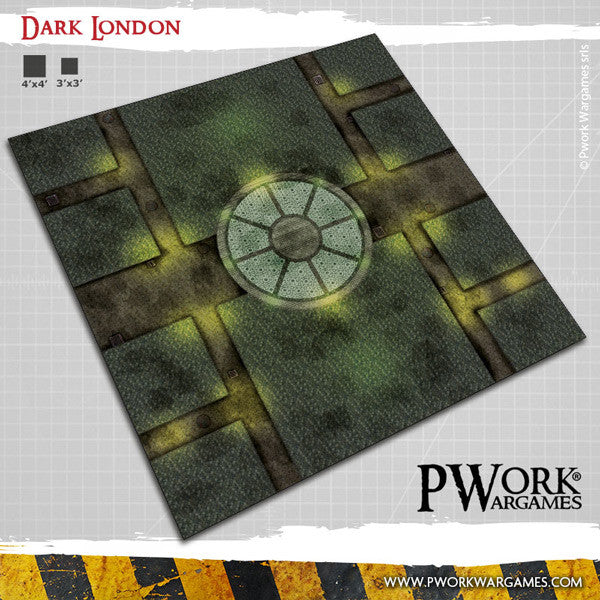 PWork - Dark London - Wargames Terrain Mat - 22X30"