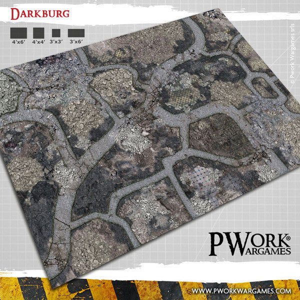 PWork - Darkburg - Wargames Terrain Mat - 22X30"