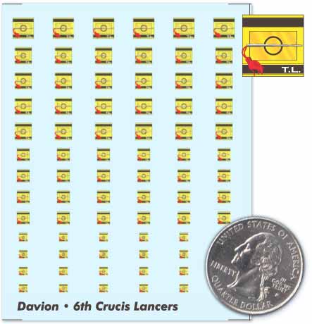 Battletech - Decals - Inner Sphere - House Davion - Crucis Lancers - 6th Crusis Lancers