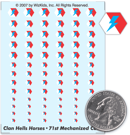 Battletech - Decals - Clan - Hells Horses - 71st Mechanized Cavalry