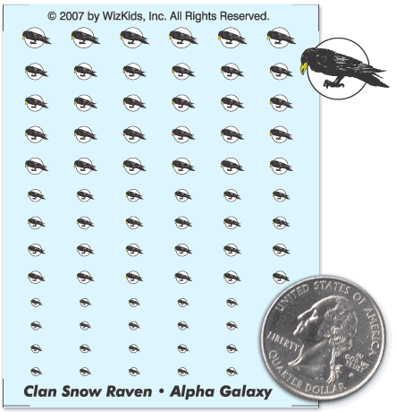 Battletech - Decals - Clan - Snow Ravens - Alpha Galaxy