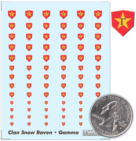 Battletech - Decals - Clan - Snow Ravens - Gamma Galaxy