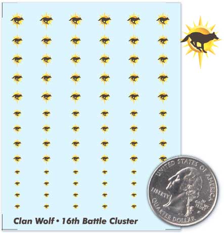 Battletech - Decals - Clan - Clan Wolf (In Exile) - 16th Battle Cluster