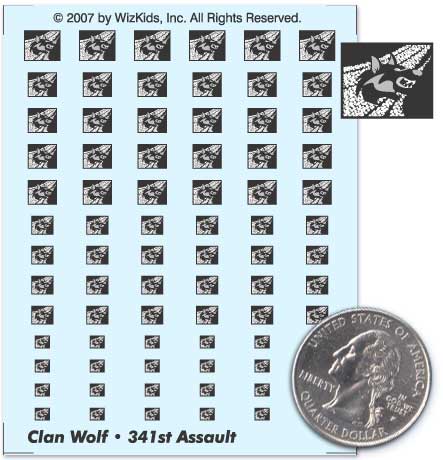 Battletech - Decals - Clan - Clan Wolf - 341st Assault Cluster